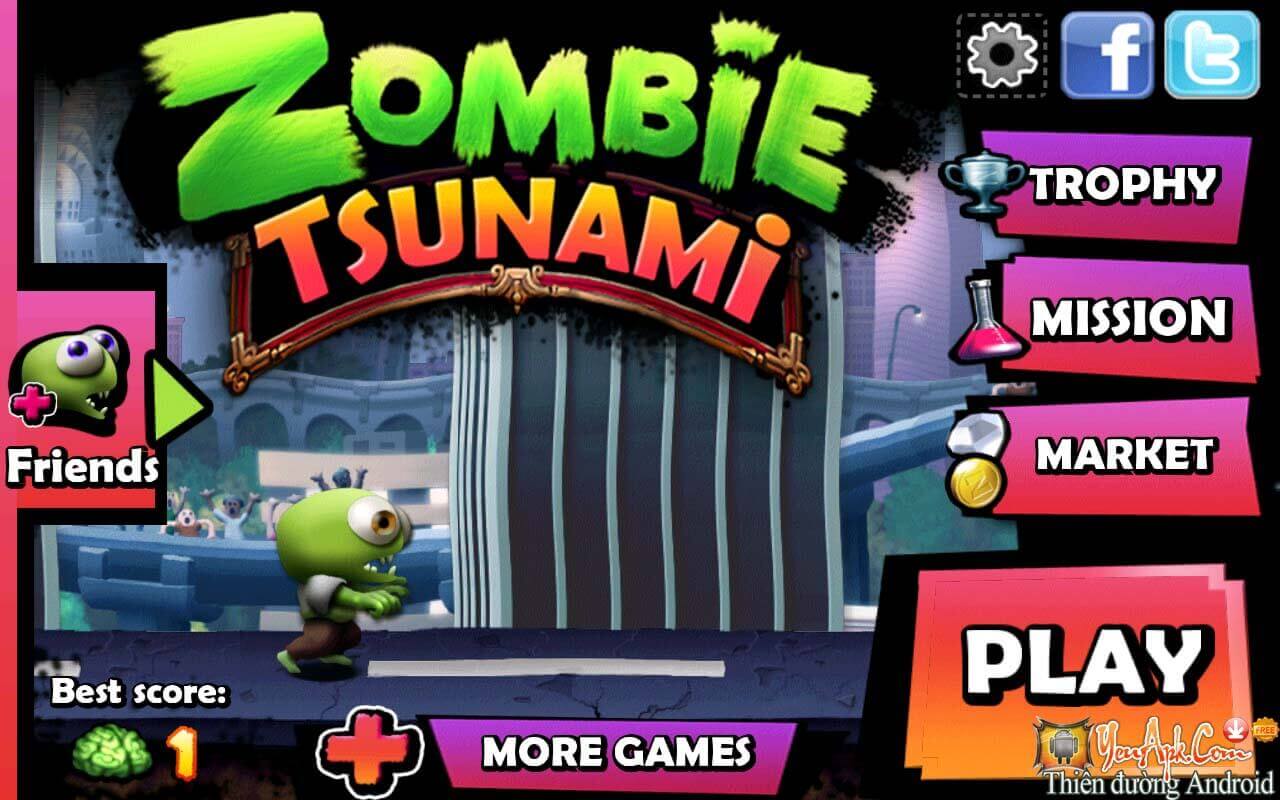 Zombie Tsunami Hd Mod Tiền (Money) – Game Zombies Tiếng Việt Cho Android