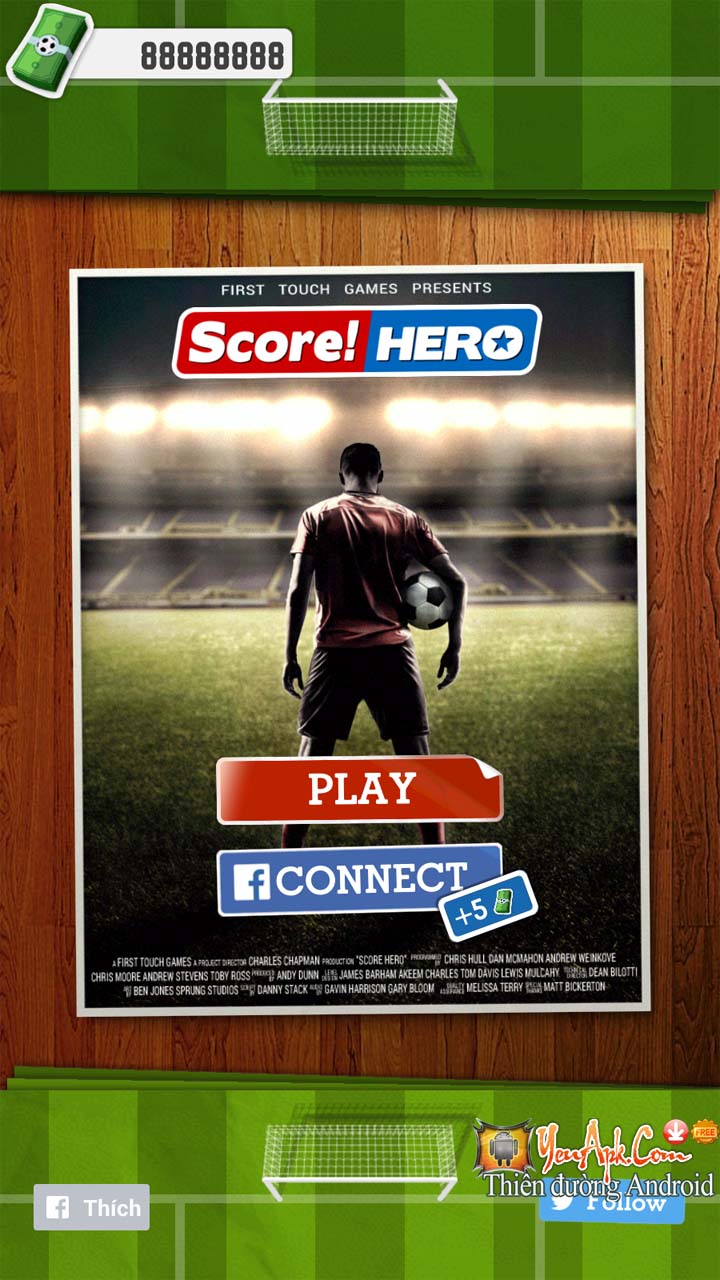 Score Hero HD mod tiền – Game đá bóng siêu đẹp mắt cho Android