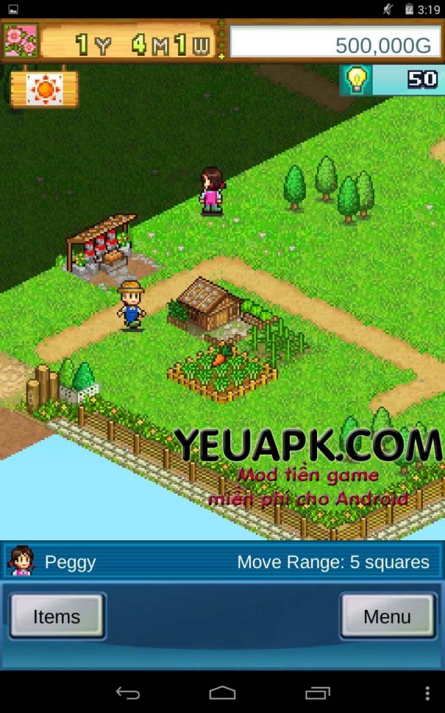 Pocket Harvest v2.0.0 mod tiền Game nông trại 8 bit cho Android