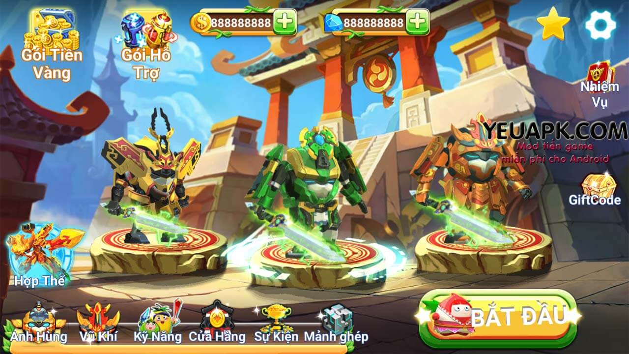 Siêu Nhân Trái Cây 2 Mod Tiền (Gems) – Game Superhero Fruit 2 Tiếng Việt  Cho Android