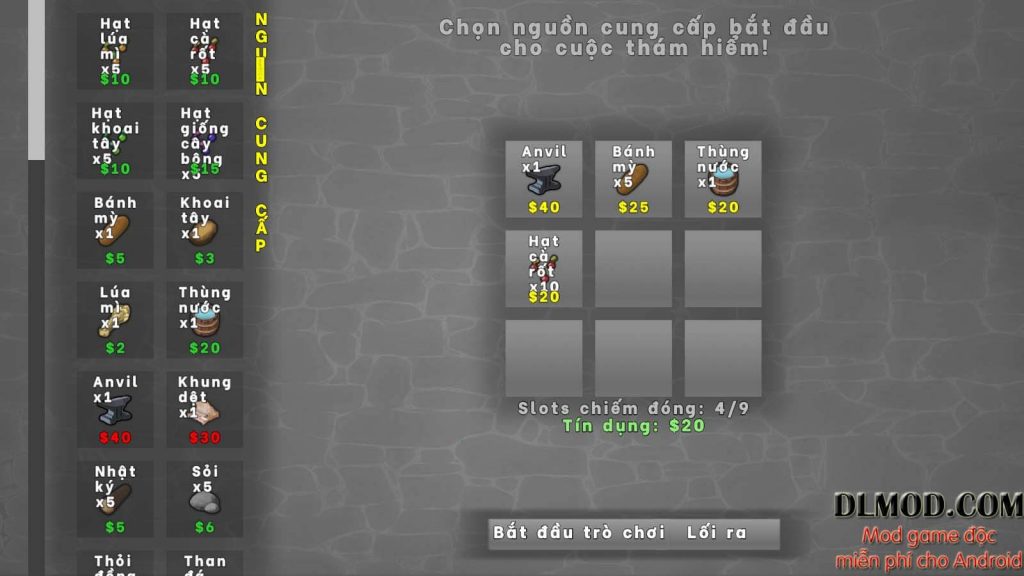 Going Deeper mod sandbox Tiếng Việt – Game mô phỏng thuộc địa cho Android