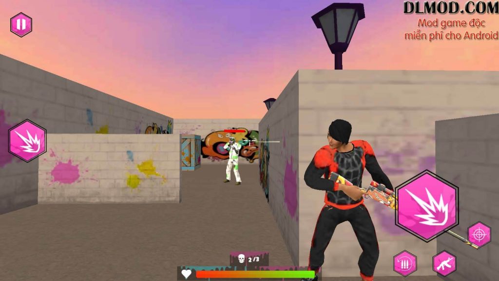 Paintball Shooting Game 3D mod tiền (money) Game bắn súng sơn cho Android