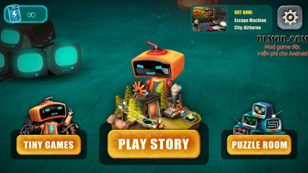 Tiny Robots mod – Game giải cứu trong thế giới Robot cho Android